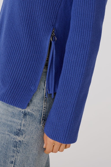 Bild 5 von RUBI Pullover mit Reißverschluss, in reiner Baumwolle in blue | Oui