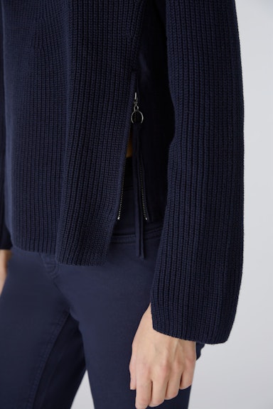 Bild 6 von RUBI Pullover mit Reißverschluss, in reiner Baumwolle in darkblue | Oui
