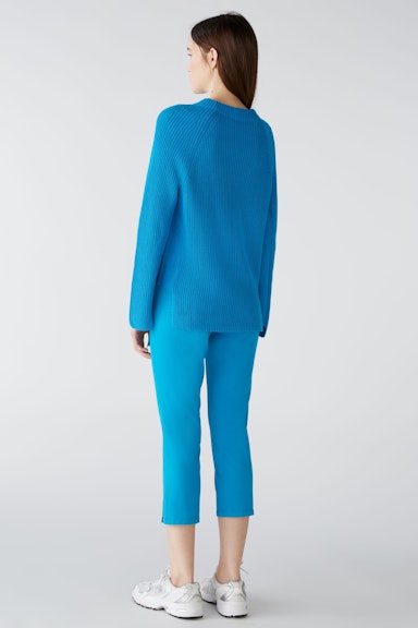 Bild 3 von RUBI Pullover with zip, in pure cotton in blue jewel | Oui