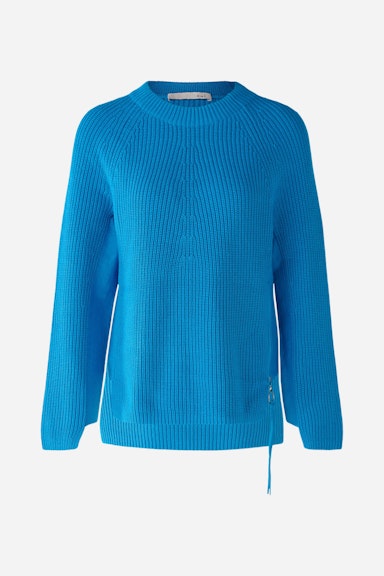 Bild 6 von RUBI Pullover with zip, in pure cotton in blue jewel | Oui