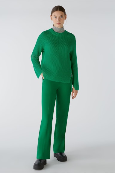 Bild 2 von RUBI Pullover with zip, in pure cotton in green | Oui