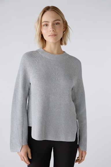 Bild 3 von RUBI Pullover with zip, in pure cotton in light grey | Oui