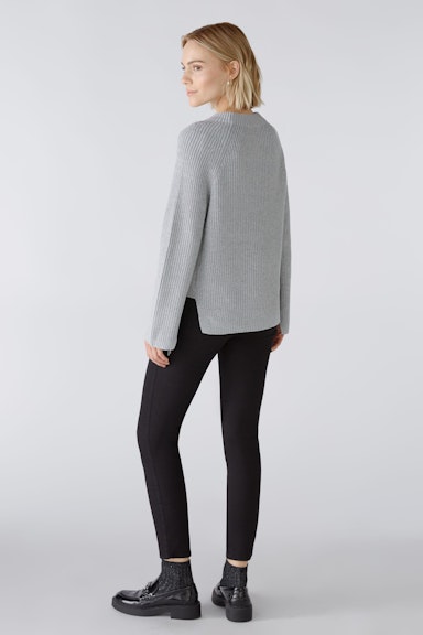 Bild 4 von RUBI Pullover with zip, in pure cotton in light grey | Oui