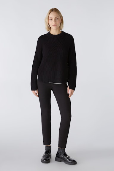 Bild 2 von RUBI Pullover mit Reißverschluss, in reiner Baumwolle in black | Oui