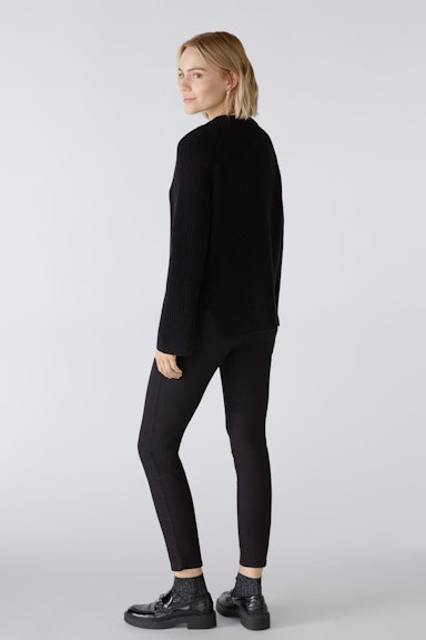 Bild 4 von RUBI Pullover mit Reißverschluss, in reiner Baumwolle in black | Oui