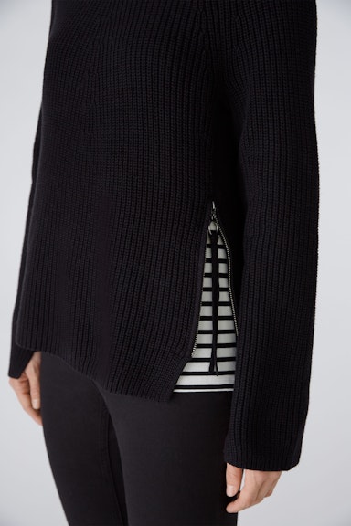 Bild 6 von RUBI Pullover with zip, in pure cotton in black | Oui