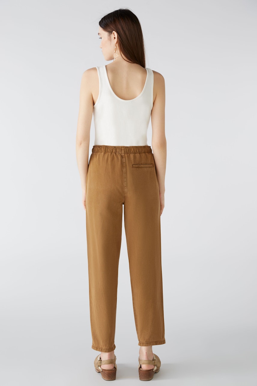 Bild 3 von Jogger lyocell cotton blend in dark camel | Oui