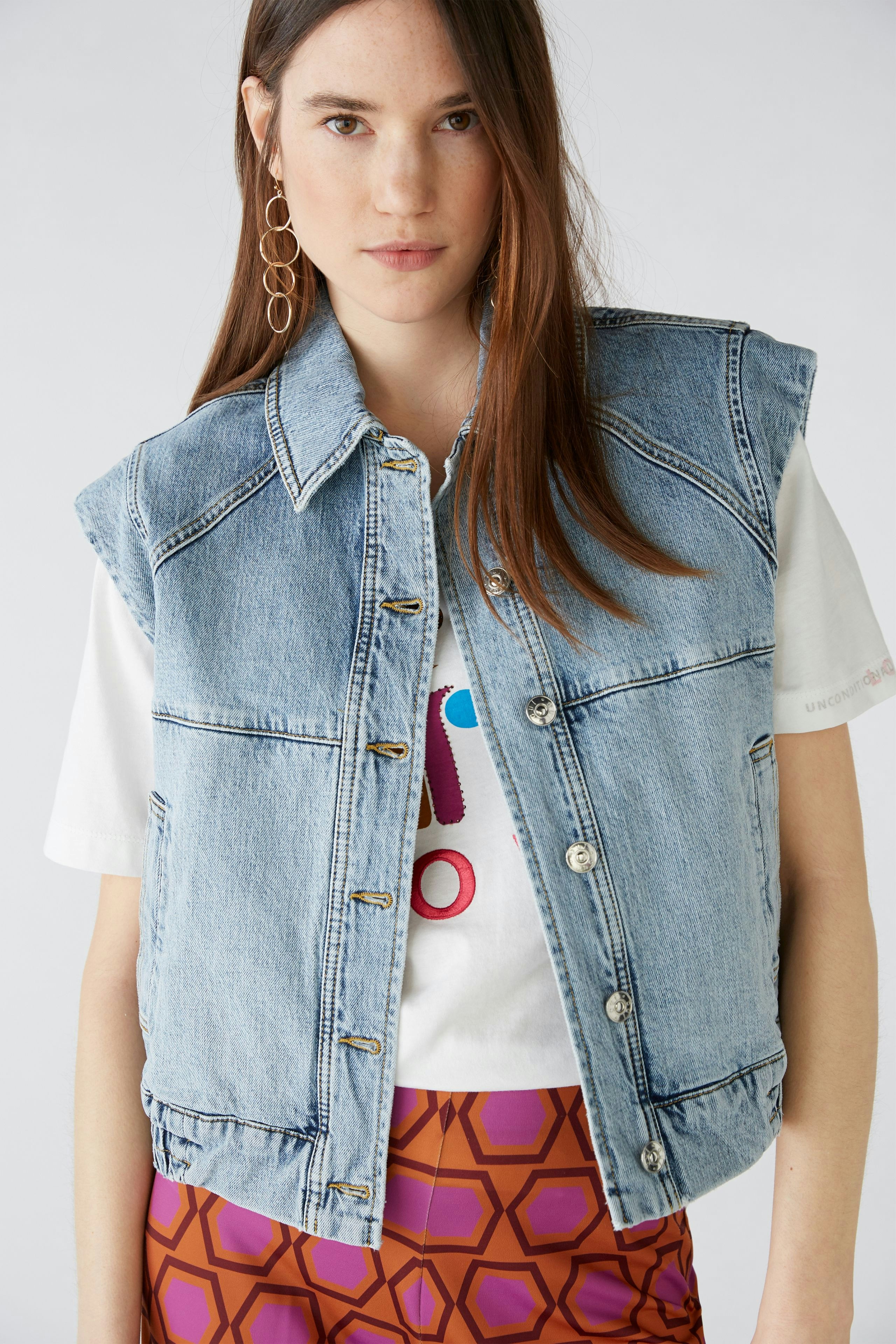 Bild 4 von Weste in authentischem Denim in blue | Oui