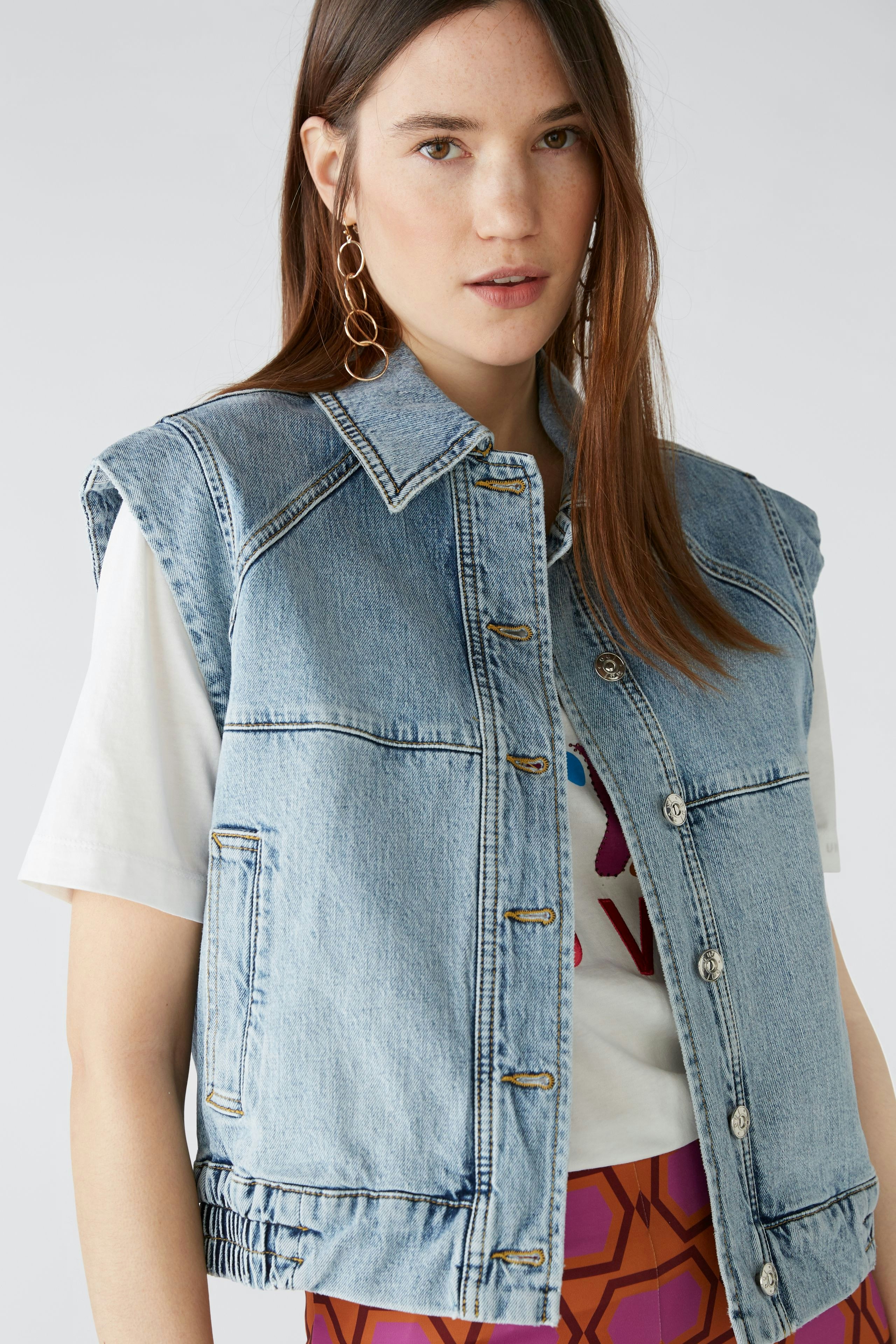 Bild 5 von Weste in authentischem Denim in blue | Oui