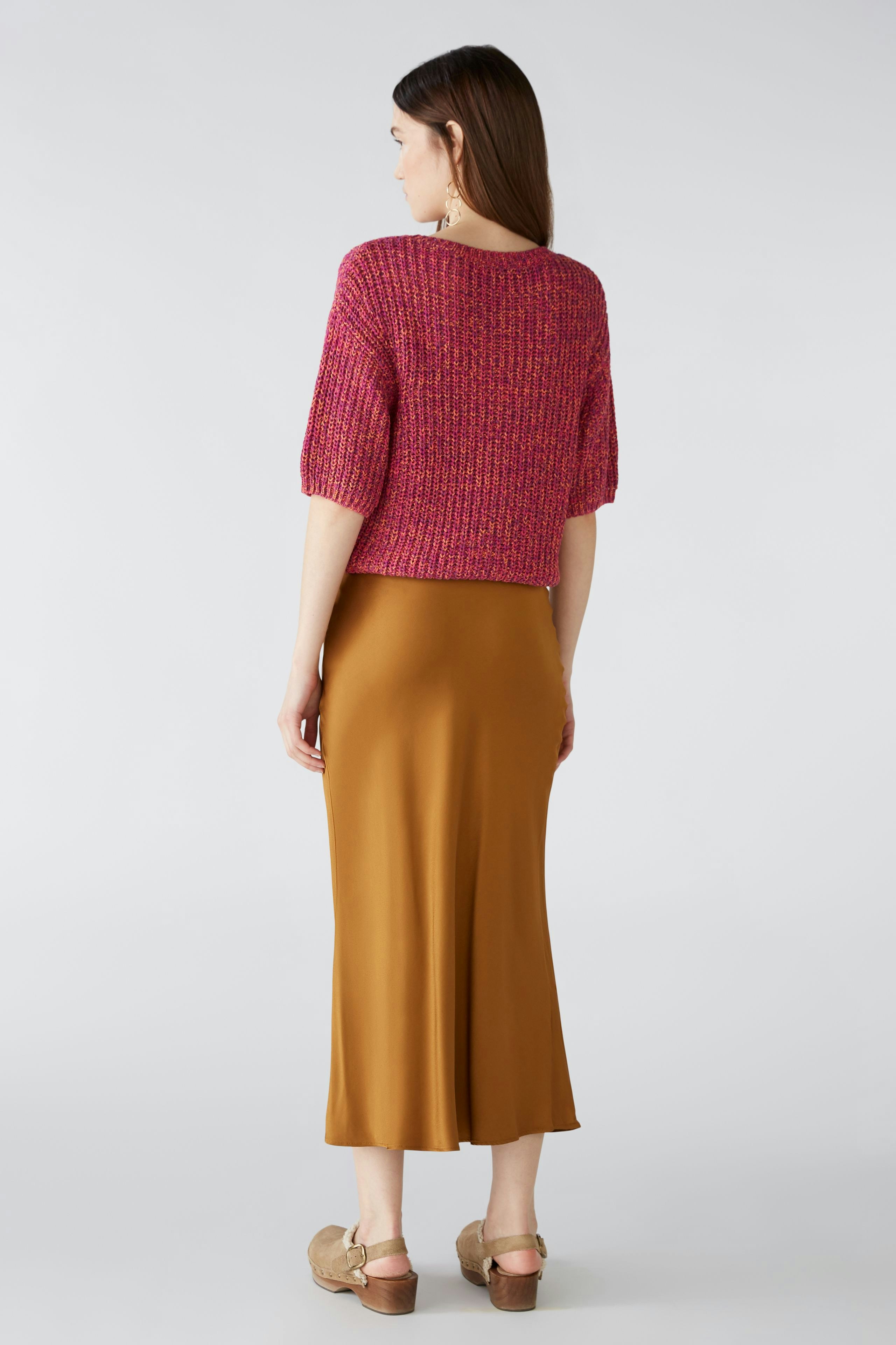 Bild 3 von Pullover  from ribbon yarn in rose orange | Oui