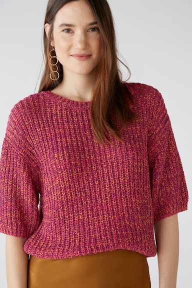 Bild 4 von Pullover  from ribbon yarn in rose orange | Oui