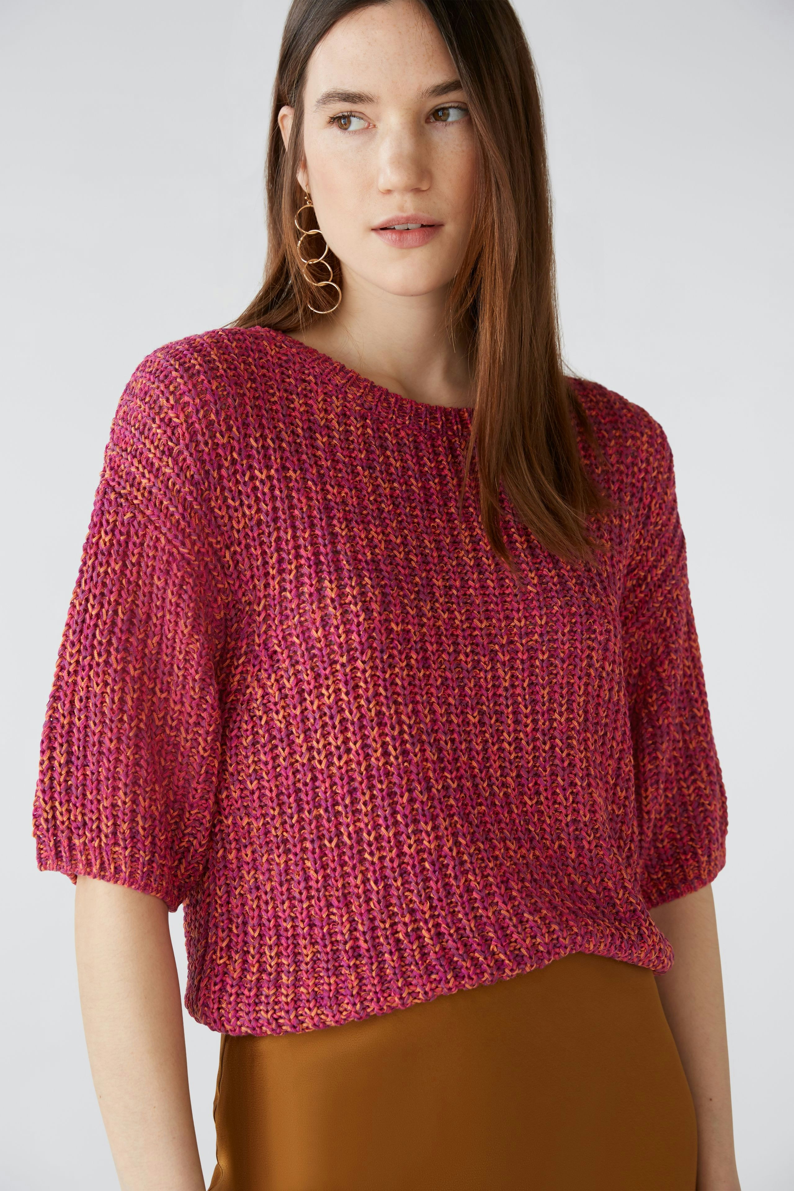 Bild 5 von Pullover  from ribbon yarn in rose orange | Oui