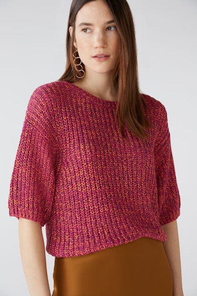 Bild 5 von Pullover  from ribbon yarn in rose orange | Oui