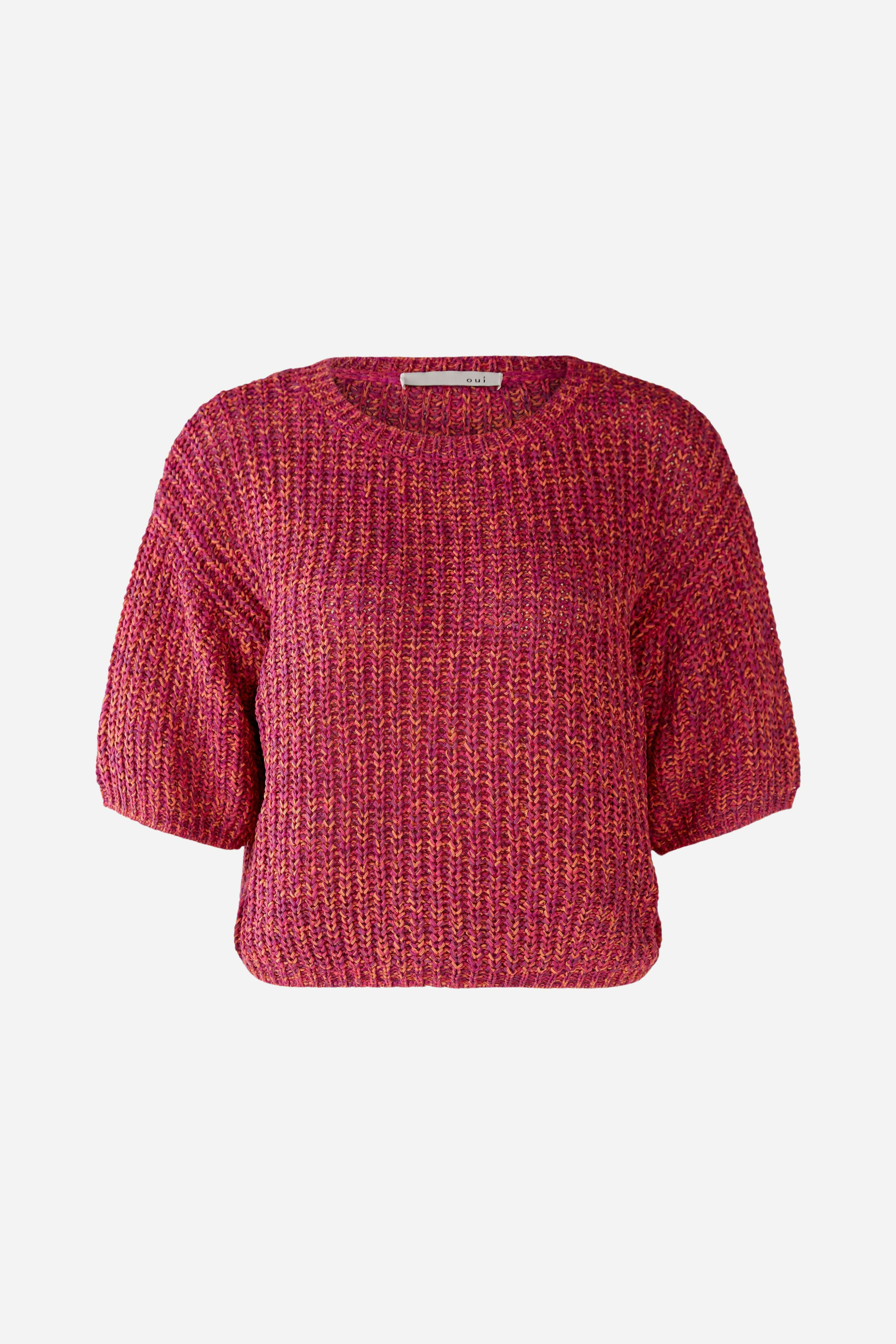 Bild 7 von Pullover  from ribbon yarn in rose orange | Oui