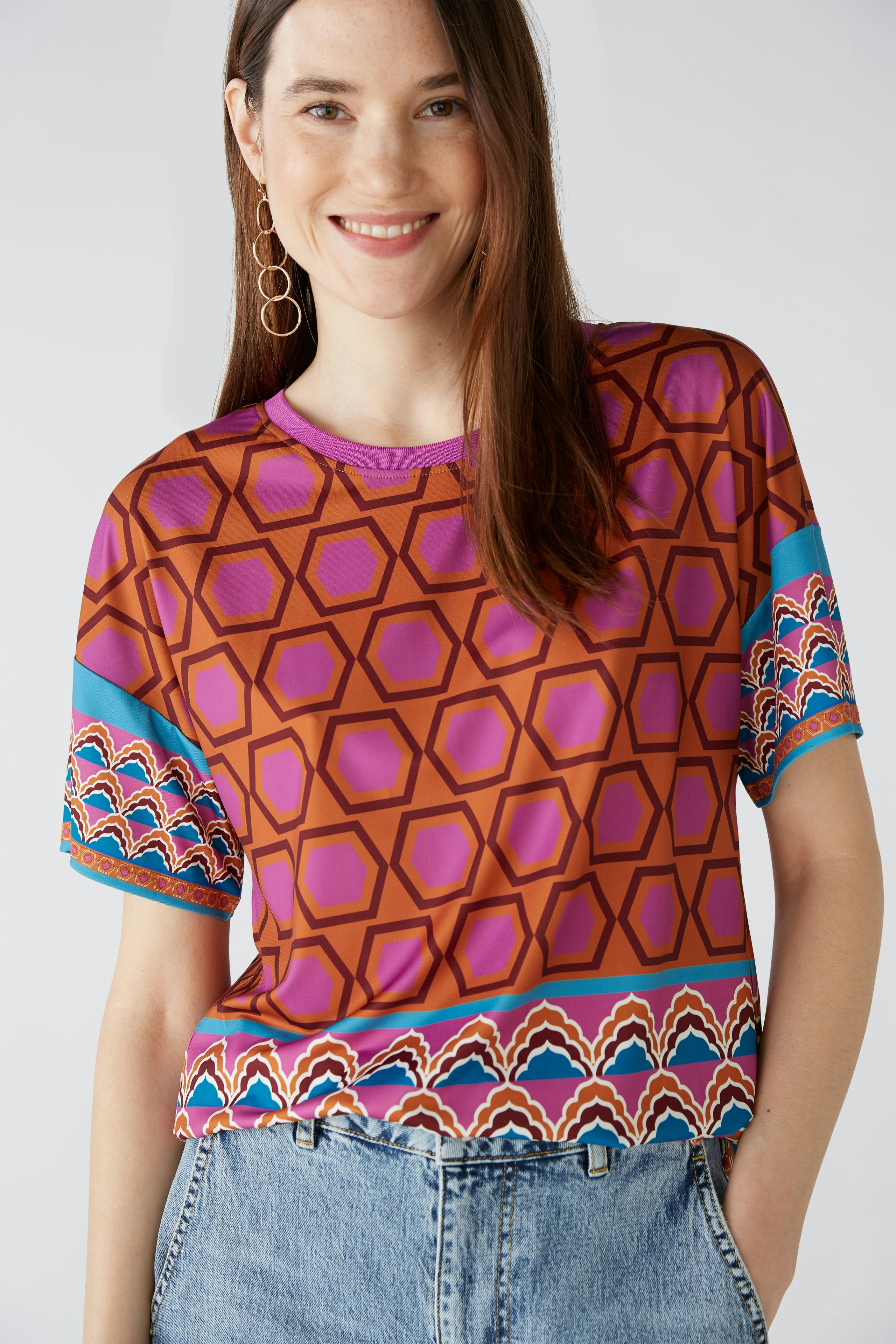 Bild 4 von Blouse in Silky Touch in pink blue | Oui