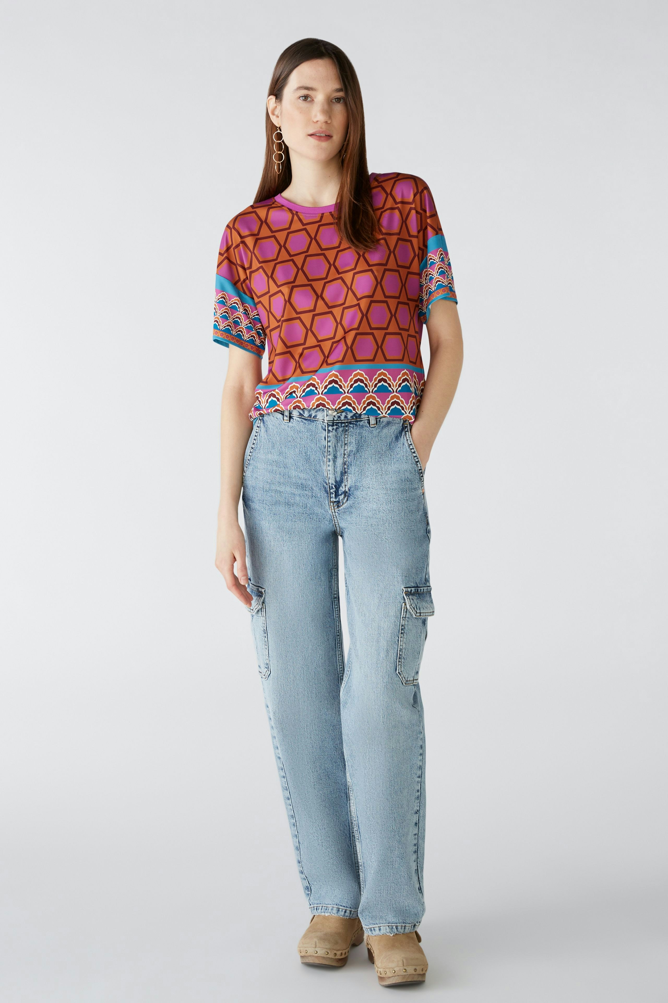 Bild 1 von Blouse in Silky Touch in pink blue | Oui