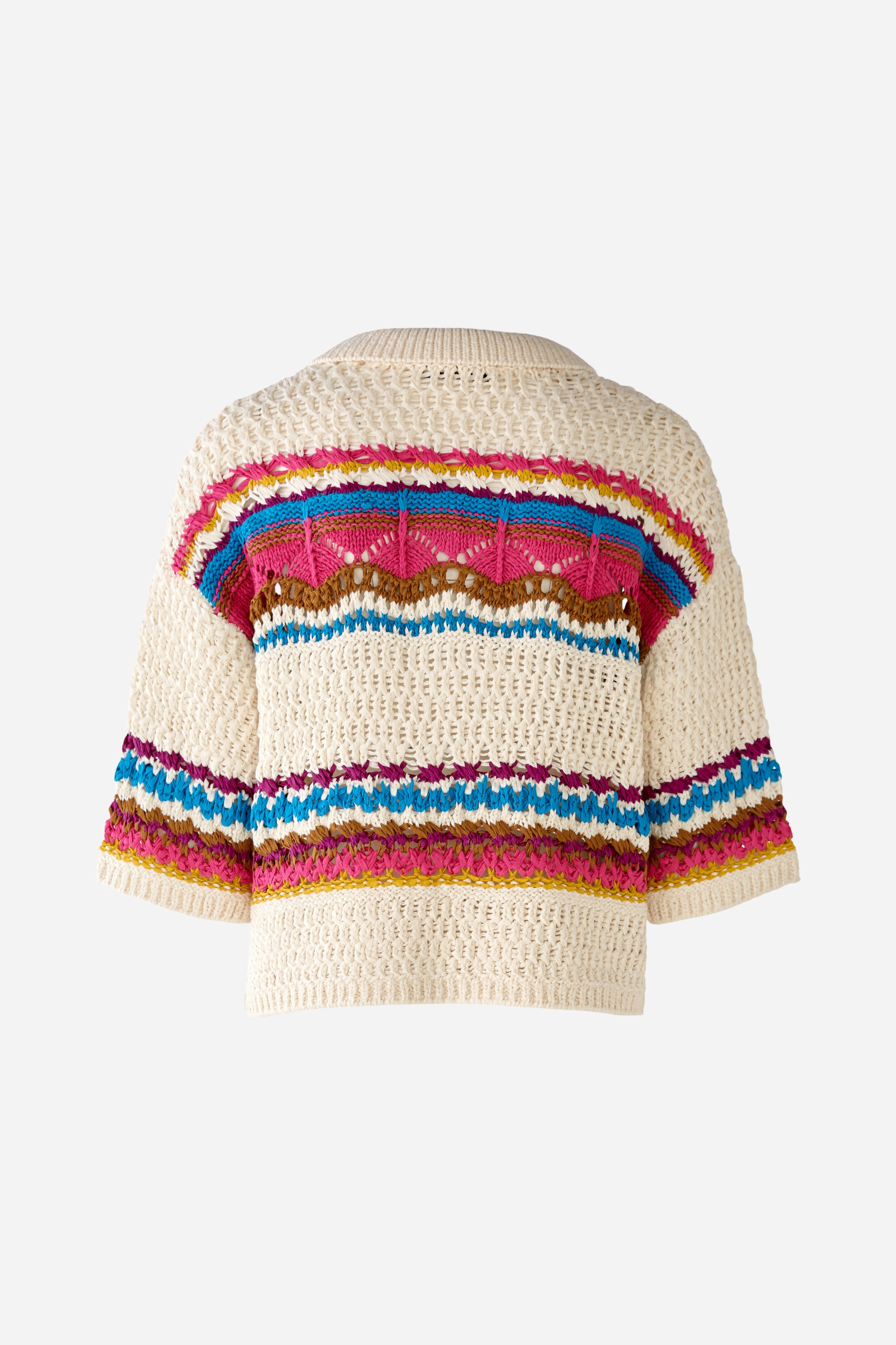 Bild 8 von Pullover  in crocheted design in offwhite violet | Oui