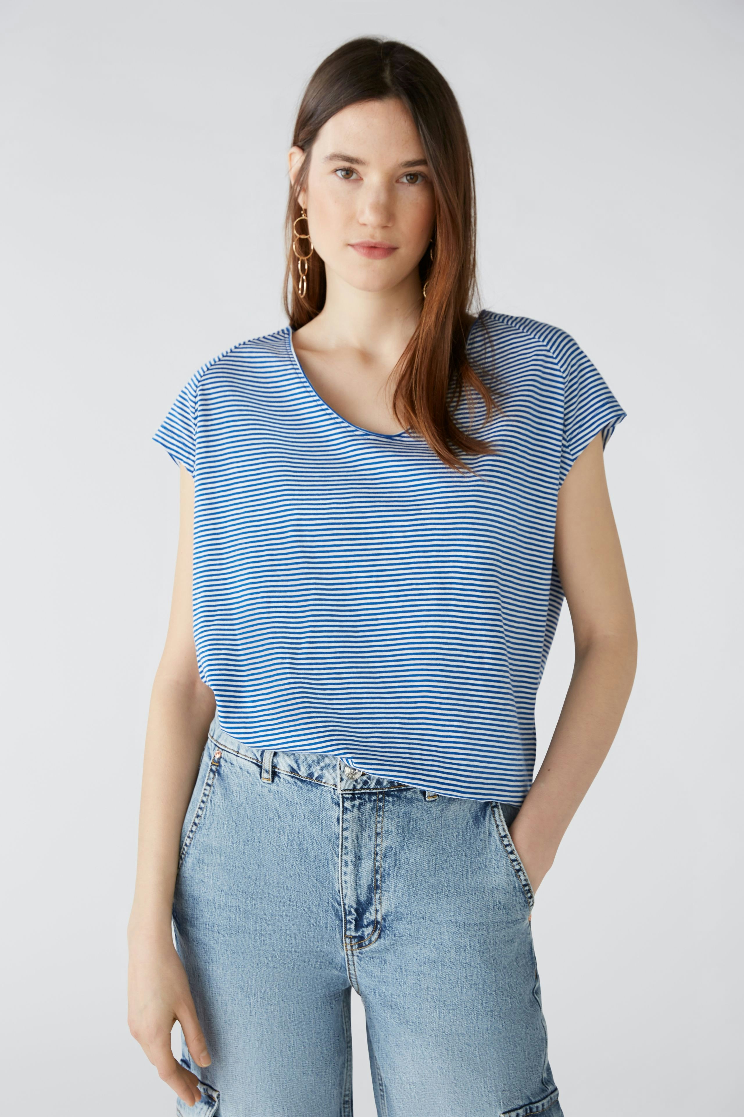 Bild 2 von T-shirt made from 100% organic cotton in lt blue white | Oui