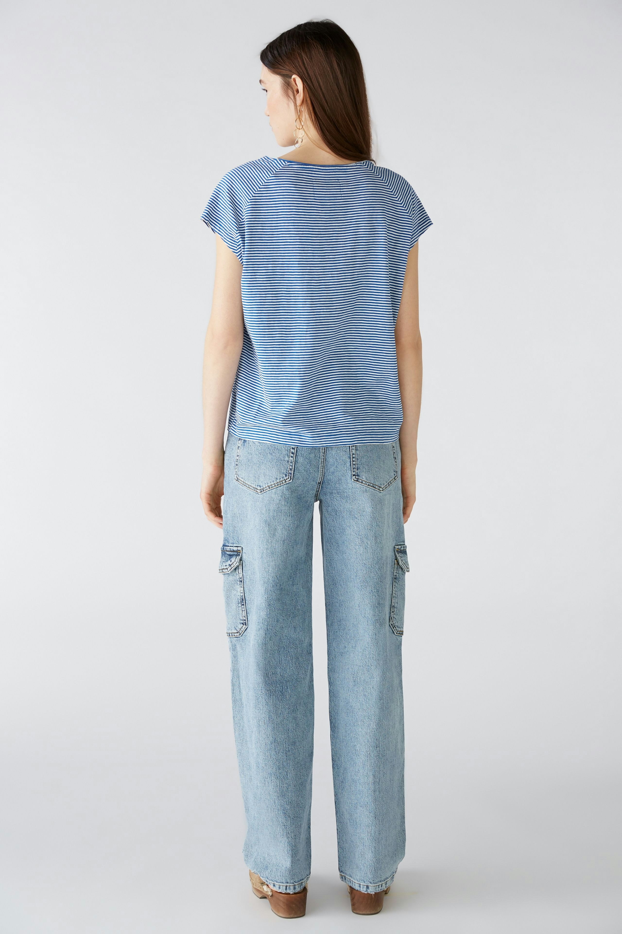 Bild 3 von T-shirt made from 100% organic cotton in lt blue white | Oui