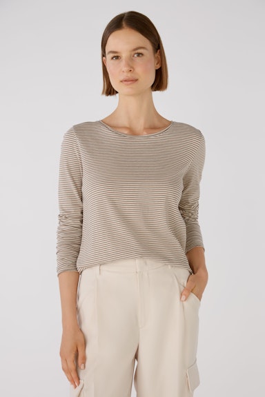 Bild 2 von Long-sleeved shirt made from 100% organic cotton in lt stone taupe | Oui