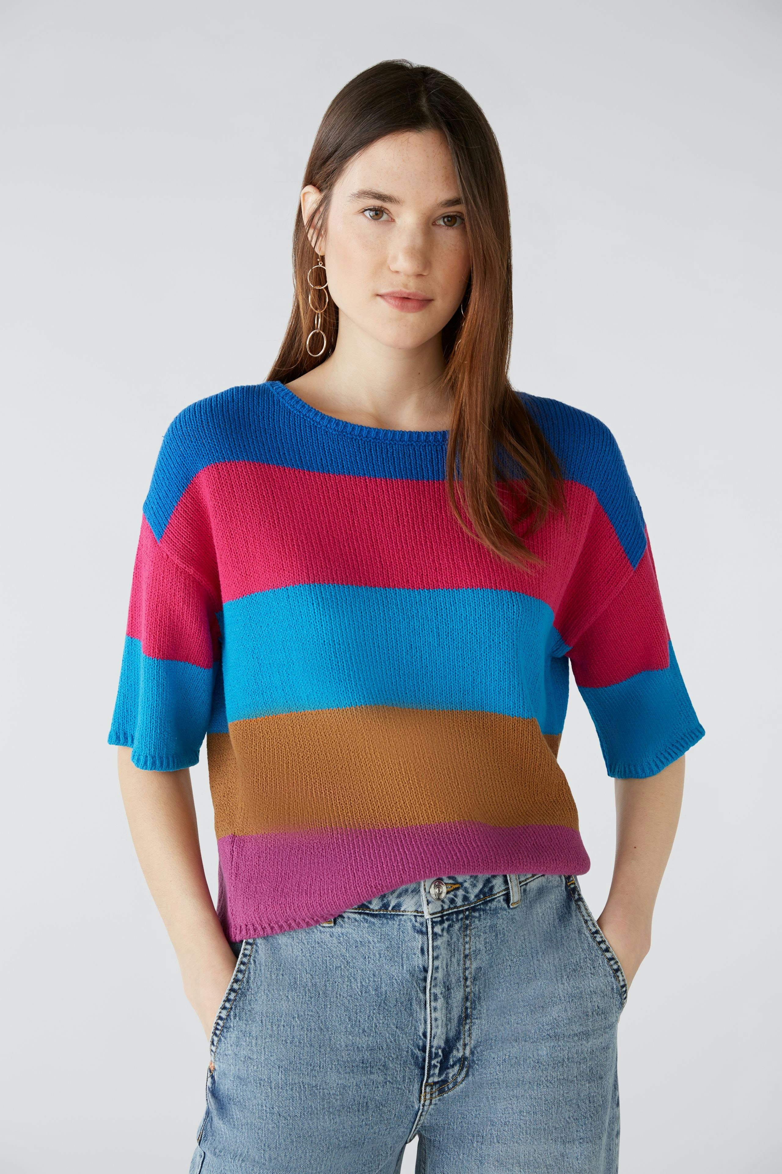 Bild 2 von Pullover aus 100% Baumwolle in pink blue | Oui