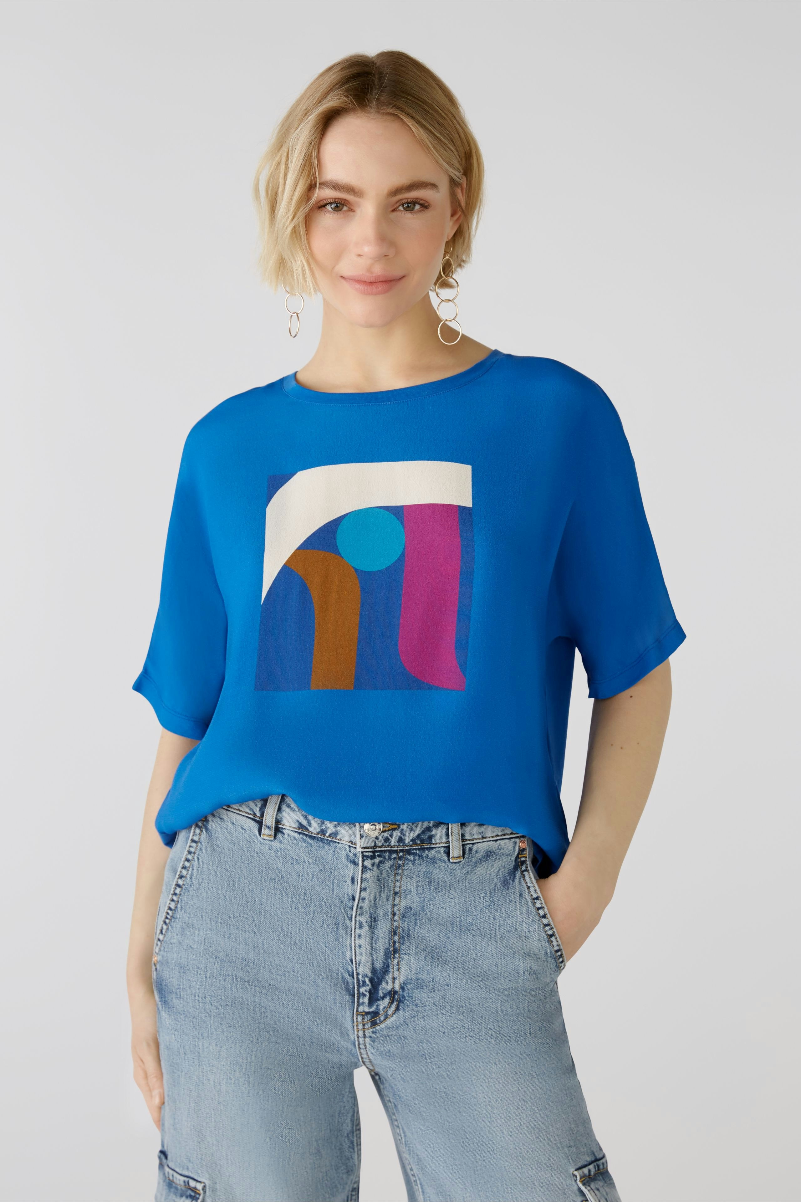 Bild 2 von Blusenshirt Viskose-Baumwollmischung in blue lolite | Oui