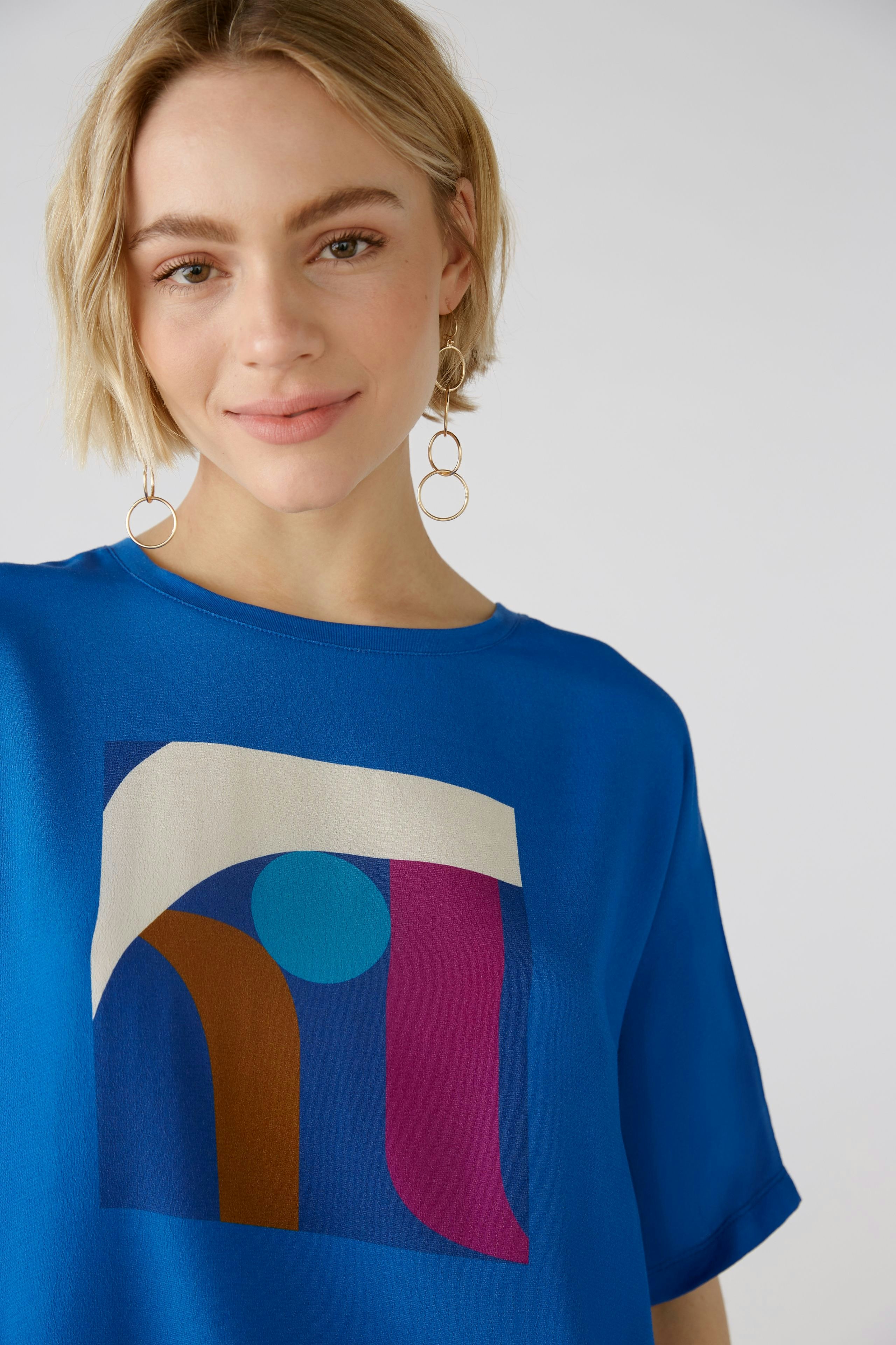 Bild 4 von Blusenshirt Viskose-Baumwollmischung in blue lolite | Oui