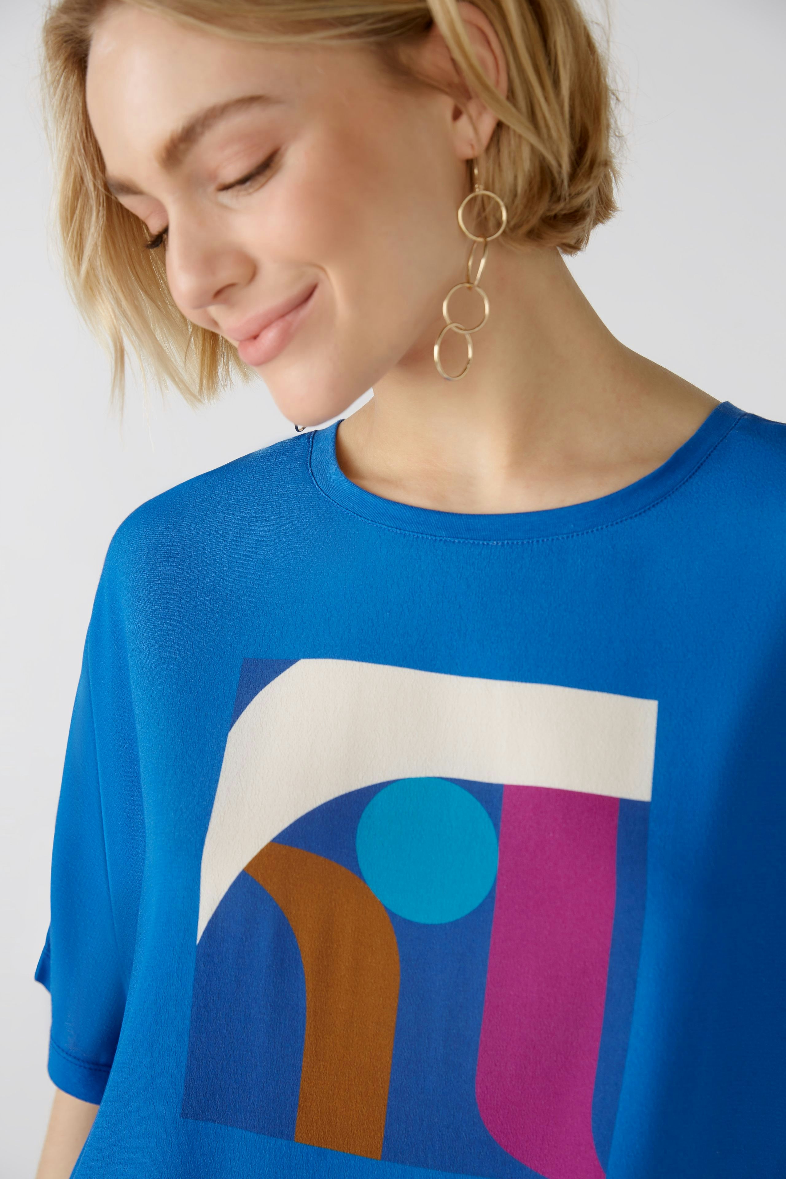 Bild 5 von Blusenshirt Viskose-Baumwollmischung in blue lolite | Oui