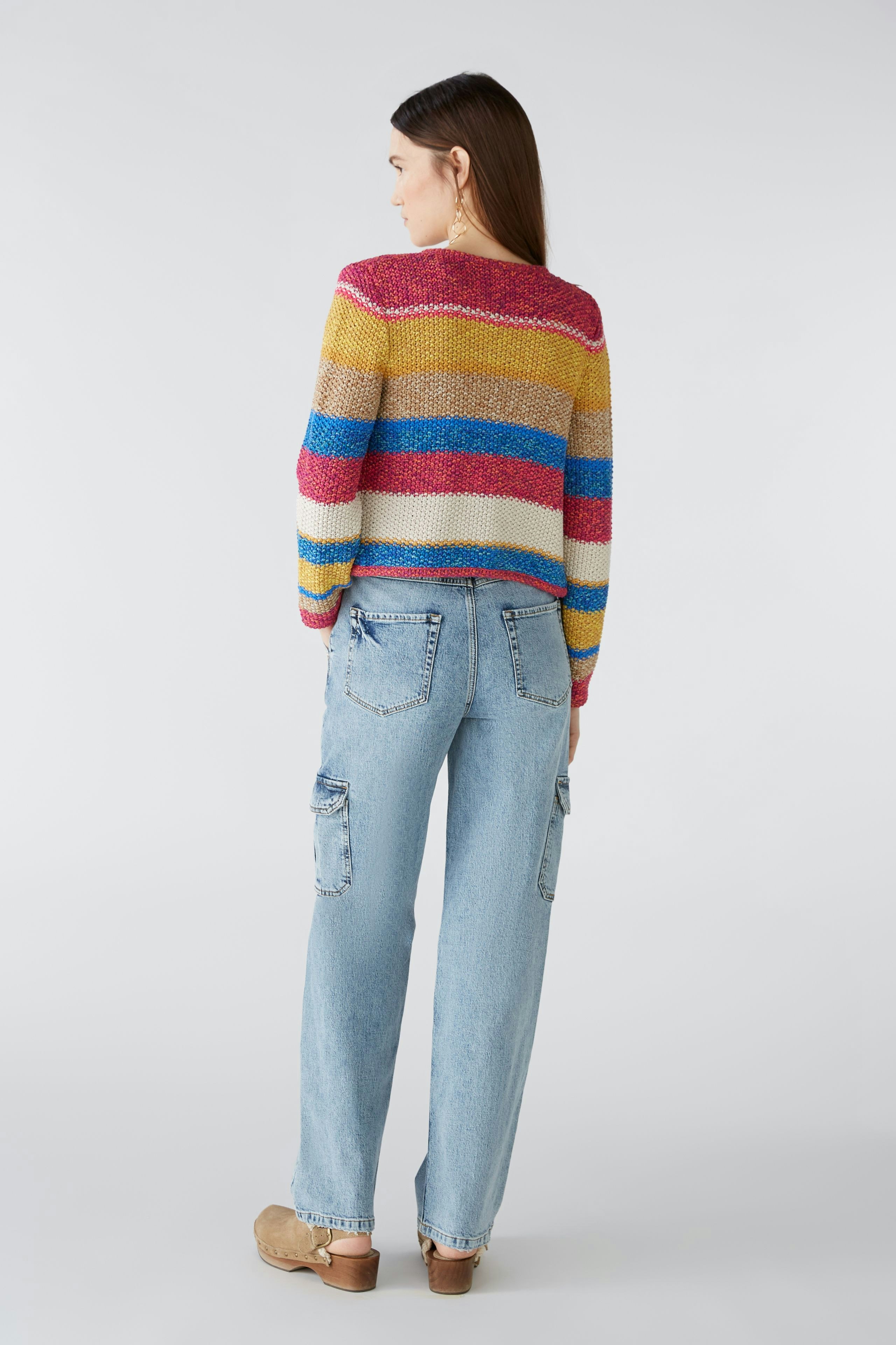 Bild 3 von Strickjacke aus Bändchengarn in rose blue | Oui