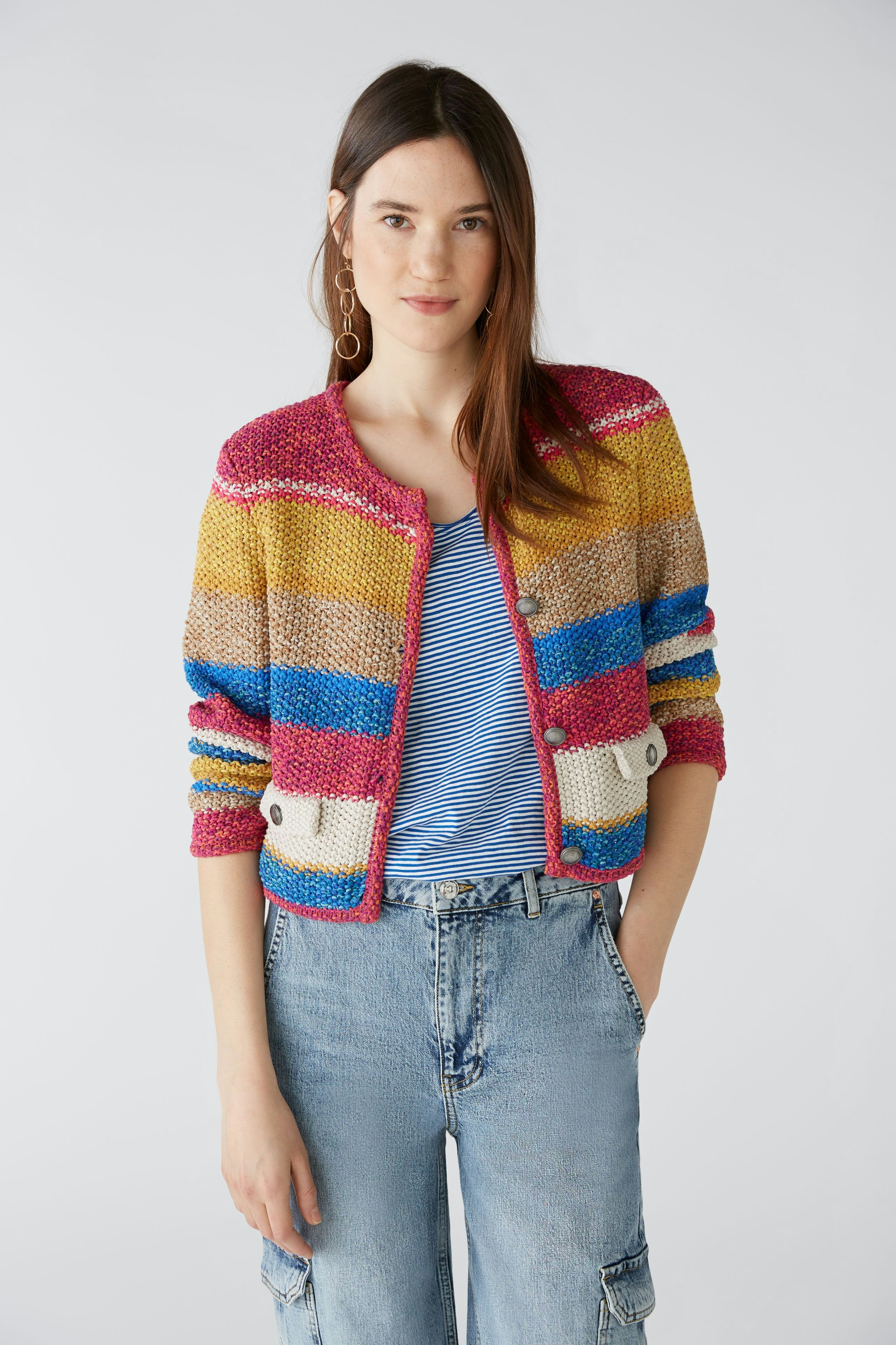 Bild 5 von Strickjacke aus Bändchengarn in rose blue | Oui