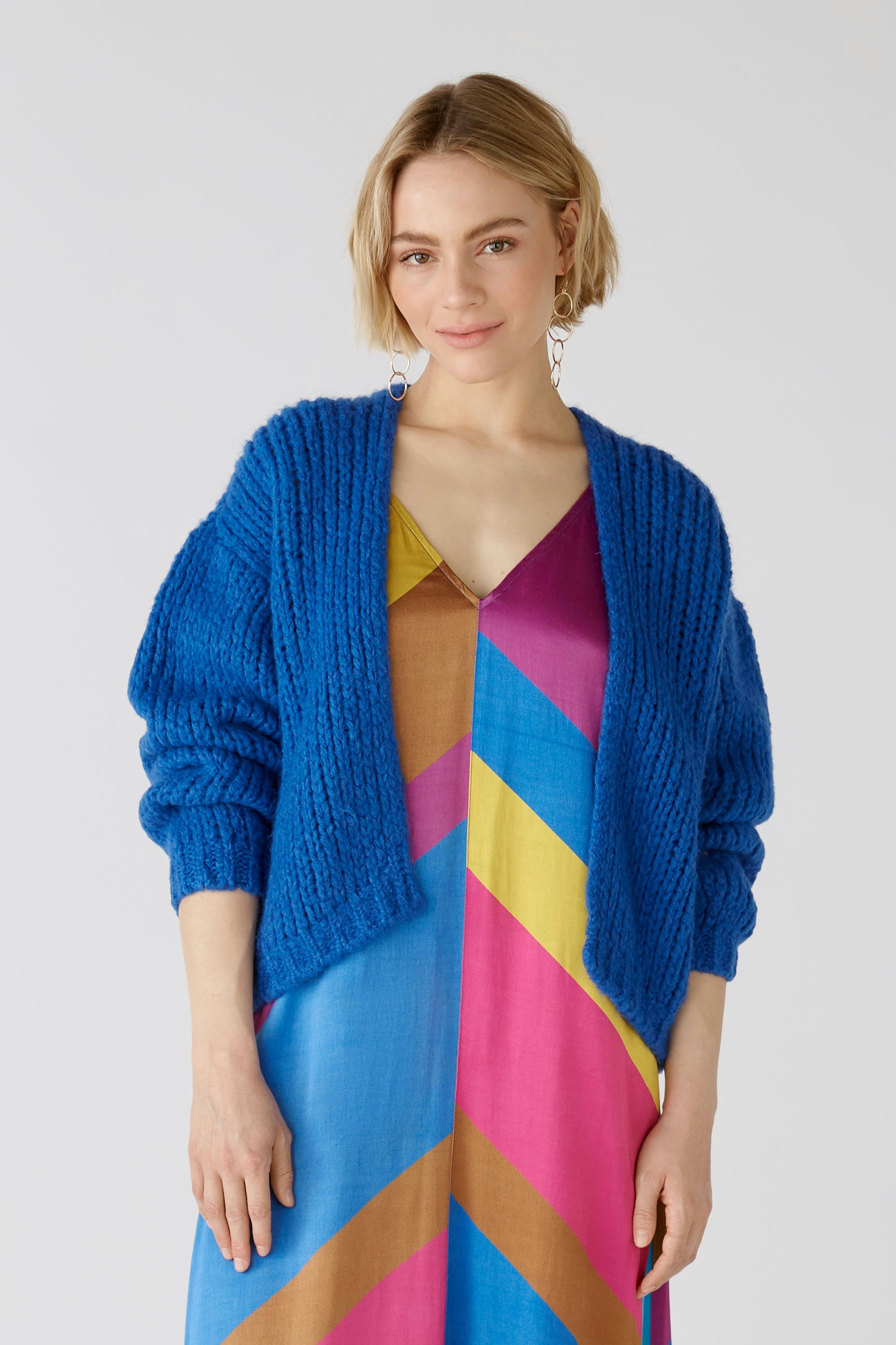 Bild 2 von Strickjacke mit Woll- und Mohairanteil in blue lolite | Oui