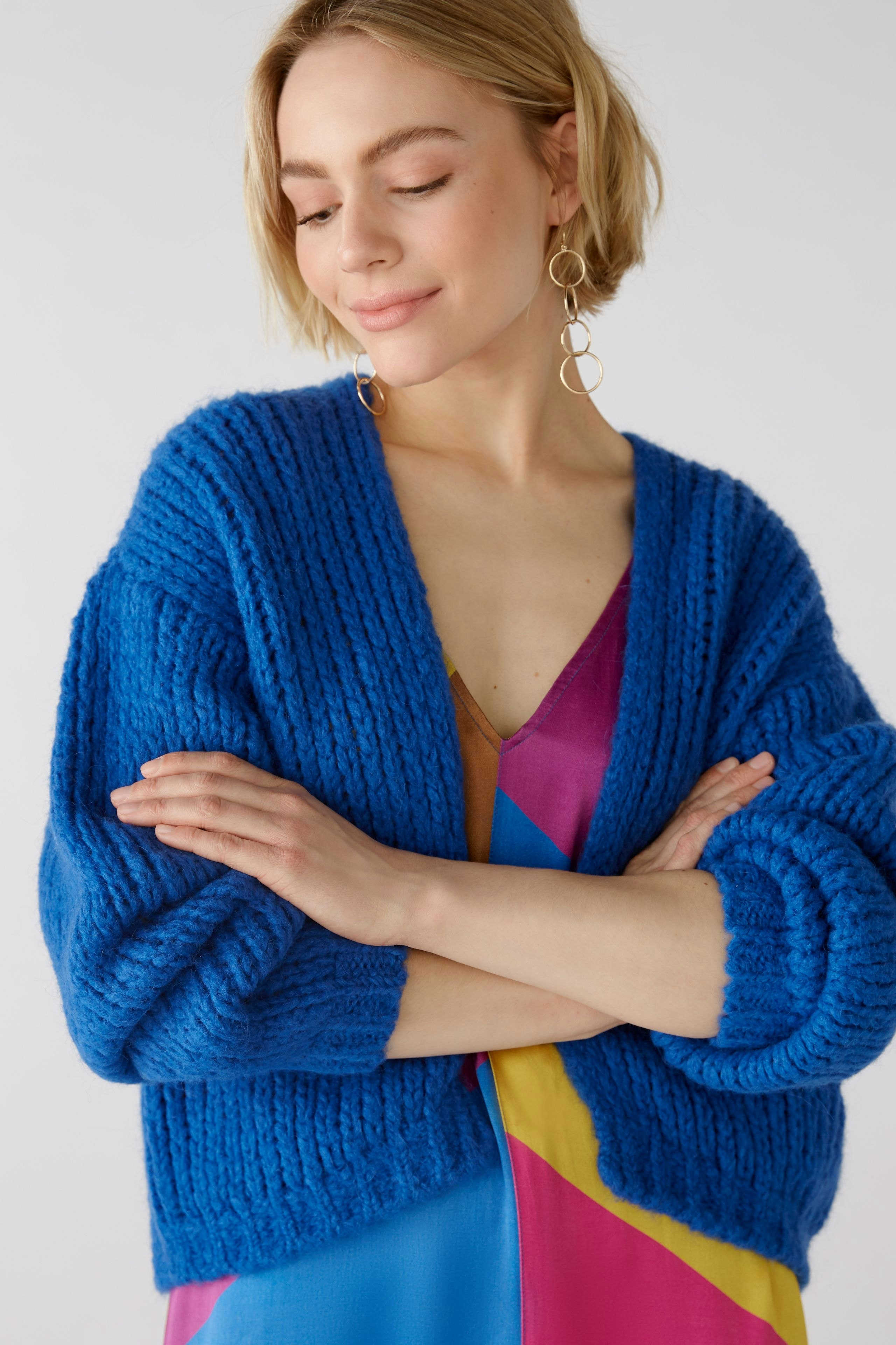 Bild 6 von Strickjacke mit Woll- und Mohairanteil in blue lolite | Oui