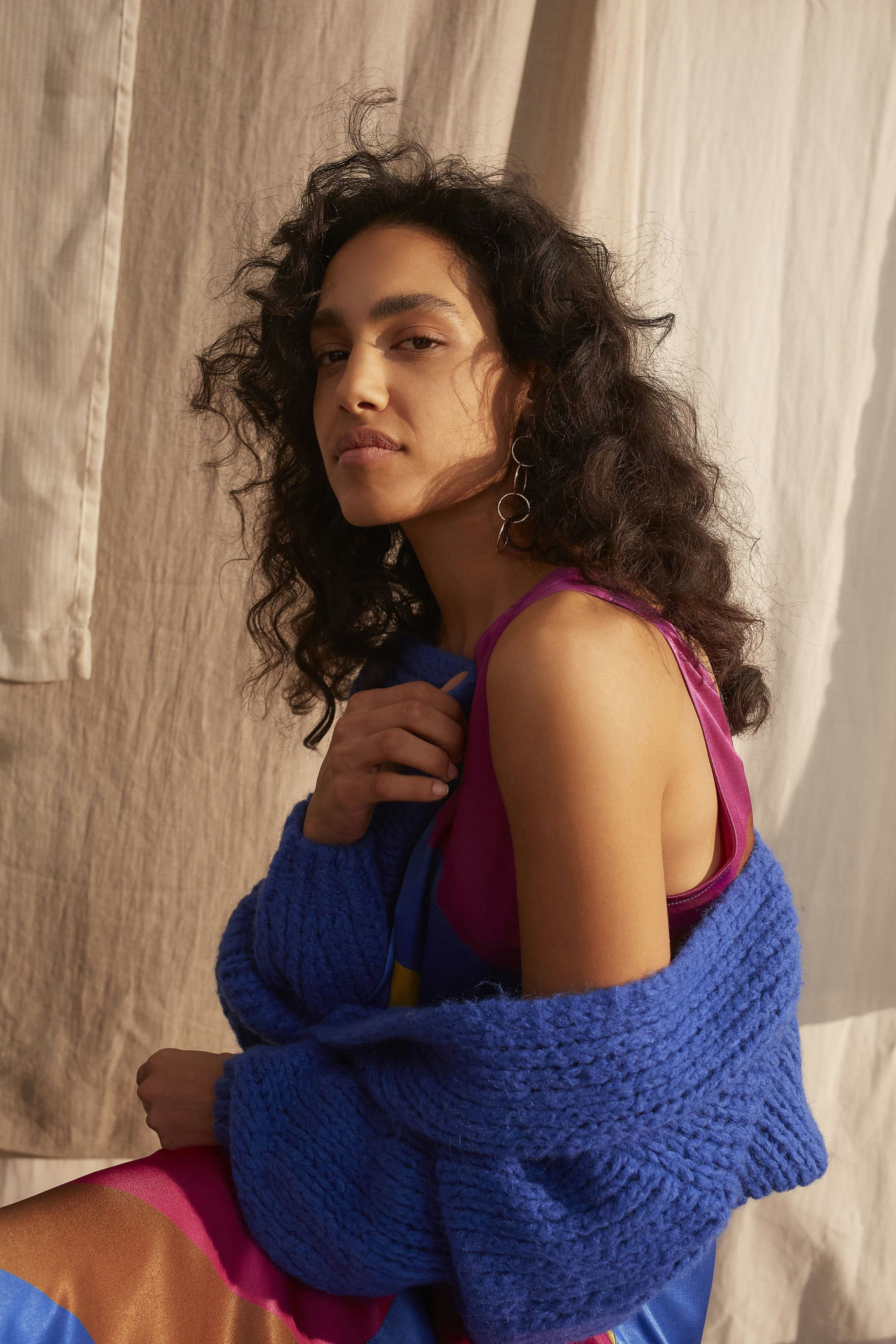 Bild 7 von Strickjacke mit Woll- und Mohairanteil in blue lolite | Oui