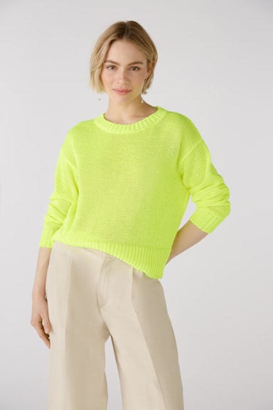 Bild 2 von Pullover with shortened length in safety yellow | Oui