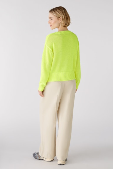 Bild 3 von Pullover with shortened length in safety yellow | Oui