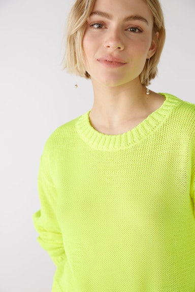 Bild 5 von Pullover with shortened length in safety yellow | Oui