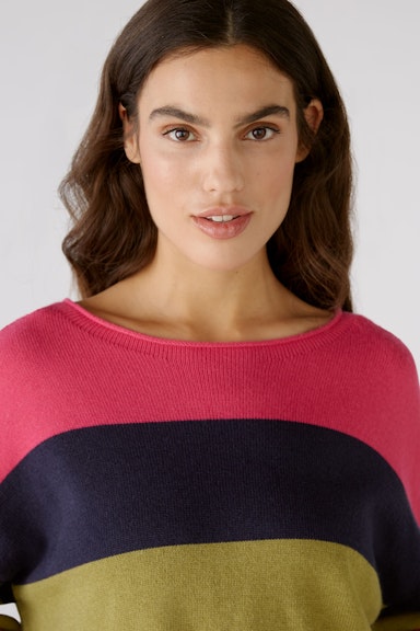 Bild 4 von Pullover with cotton and viscose in pink green | Oui