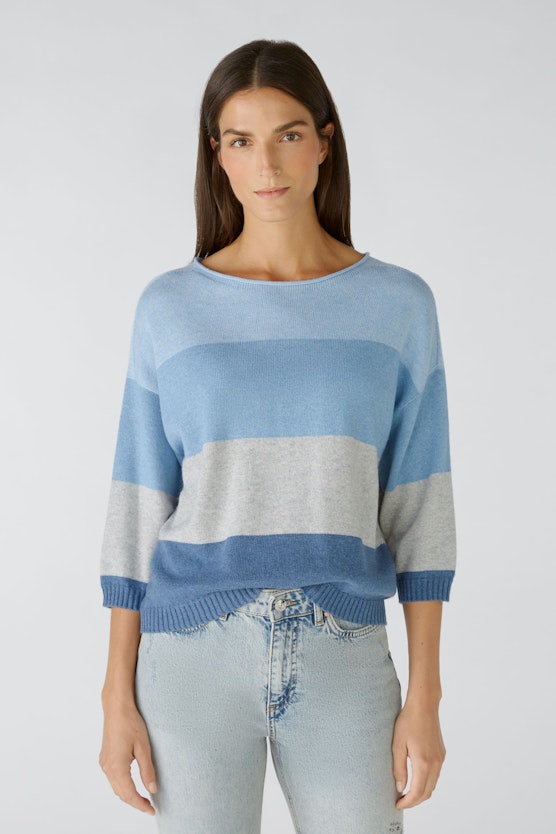 Pullover with cotton and viscose