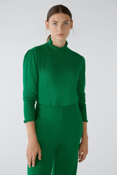 Bild 2 von Pullover in cotton blend with silk and cashmere in green | Oui