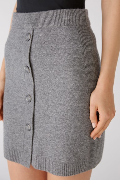 Bild 4 von Knitted skirt wool blend in grey | Oui