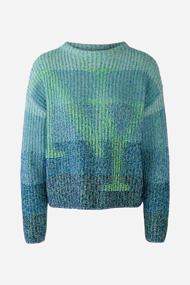 Bild 1 von Pullover cotton blend in blue green | Oui