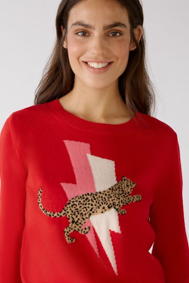 Bild 4 von Pullover with wool in red camel | Oui