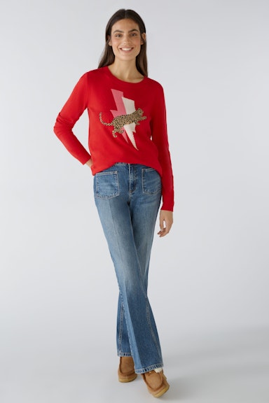 Bild 1 von Pullover with wool in red camel | Oui