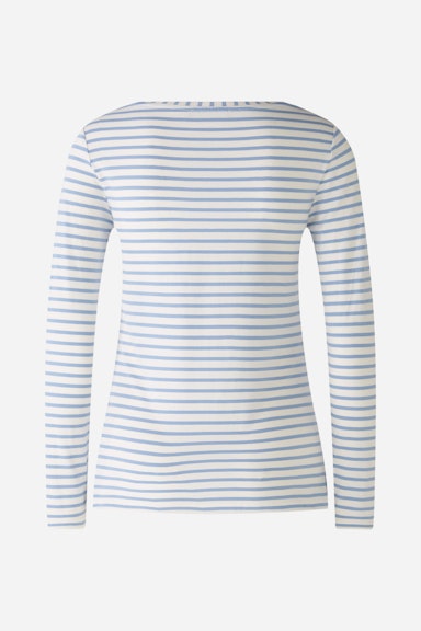 Bild 8 von SUMIKO Long-sleeved shirt elasticated cotton-modal blend in white blue | Oui