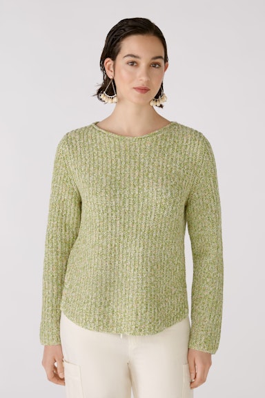 Bild 3 von NAOLIN Pullover Baumwollmischung in green white | Oui