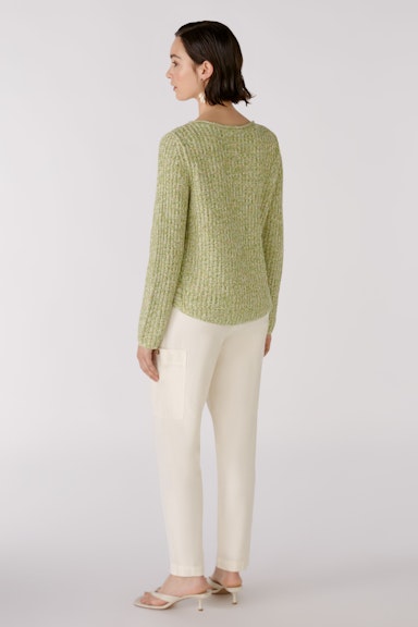 Bild 4 von NAOLIN Pullover cotton blend in green white | Oui