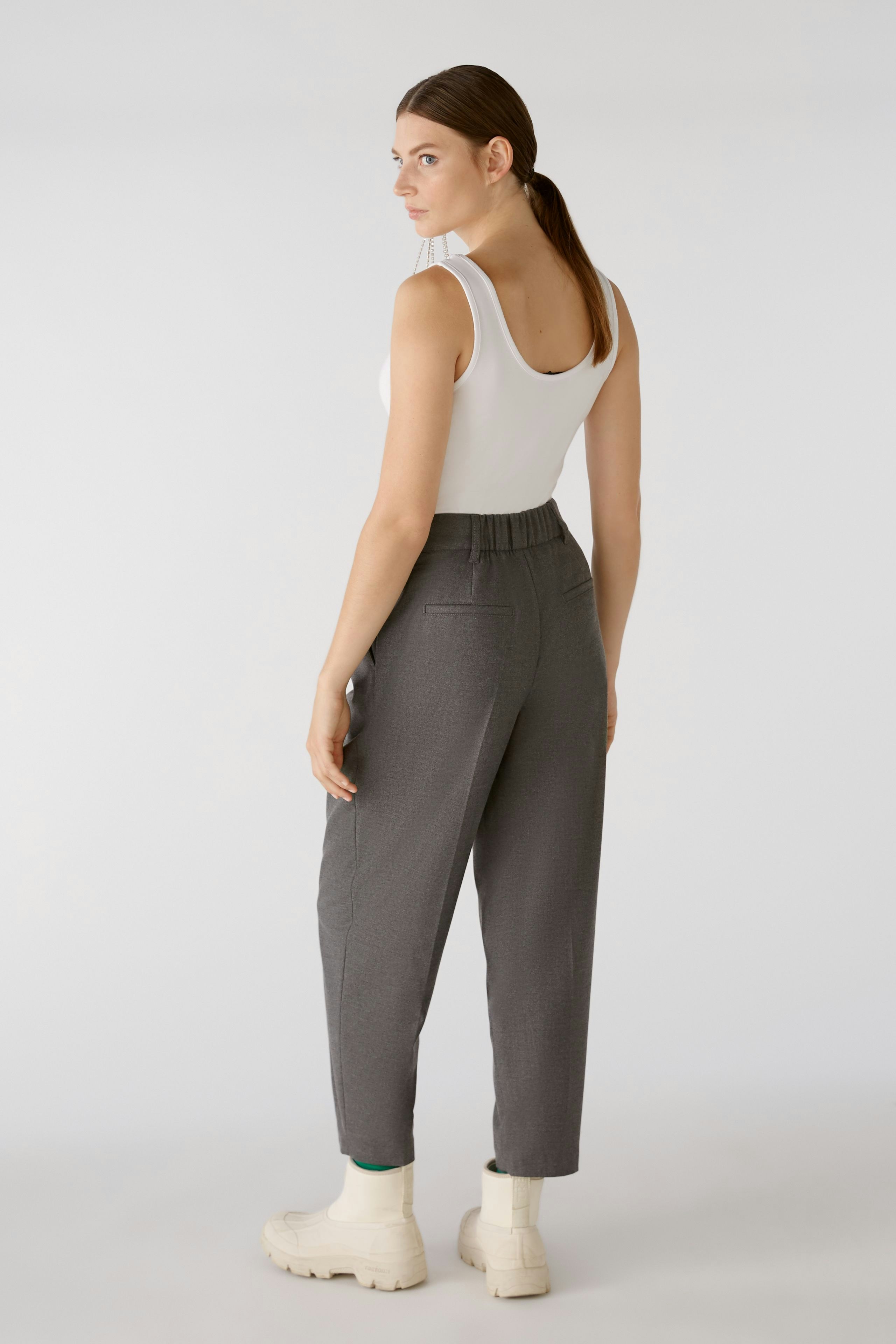 Pleated trousers shortened leg length | OUI Onlineshop