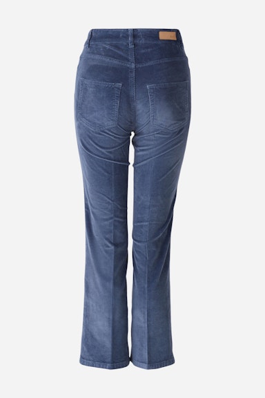 Bild 7 von Corduroy trousers EASY KICK mid waist, cropped in vintage indigo | Oui