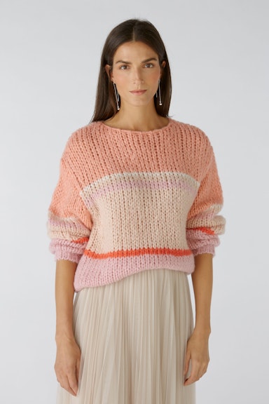 Bild 1 von Pullover with wool and mohair in rose orange/yel | Oui