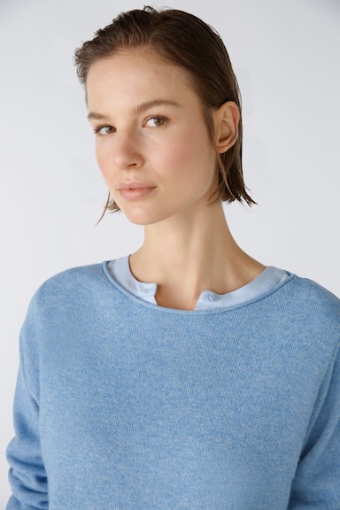 Bild 6 von Pullover wool - Modal Blend in sky blue | Oui